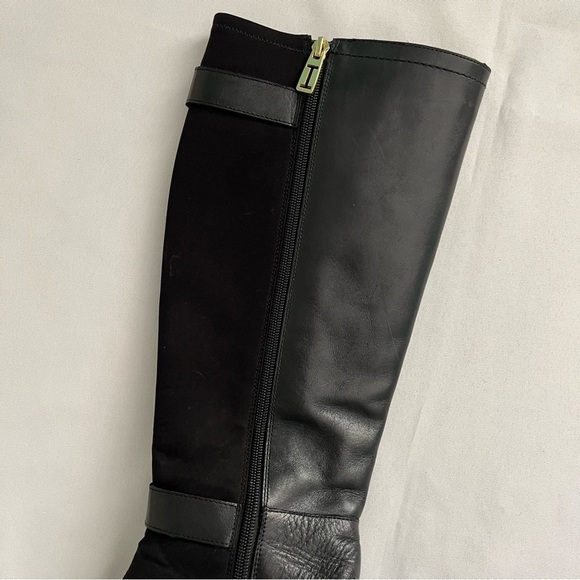 Isaac Mizrahi New York Amit Black Leather Front Riding Boots Size 6M W/ Box - Picture 5 of 15